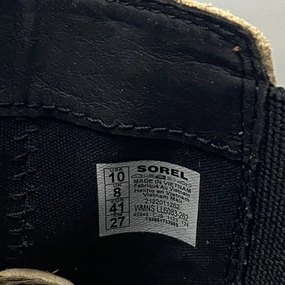 NEW SOREL Women’s Joan Now Chelsea Boots Canoe/Black Size 10 Waterproof Leather - Picture 7 of 7